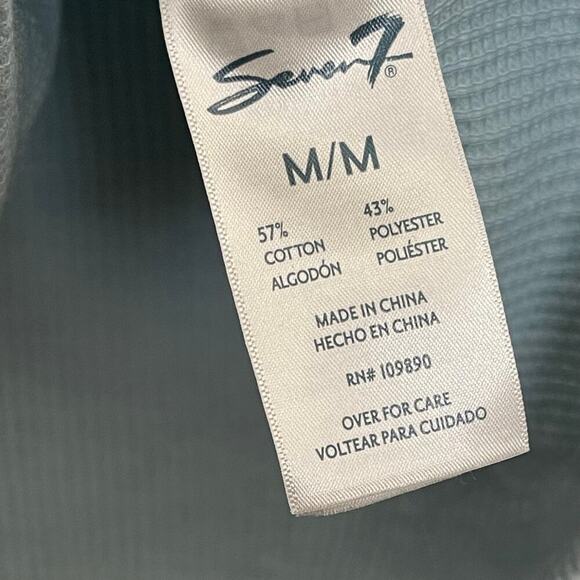 Seven 7 Thermal Pullover Waffle Knit Long Sleeve Top NWOT - Picture 4 of 5